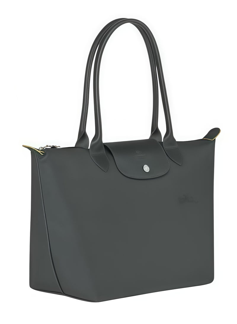 Longchamp Women's Classic Fashion Versatile Medium Handbag Shopping Bag Shoulder Bag Handbag Eco-friendly Graphite Gray - Image 3